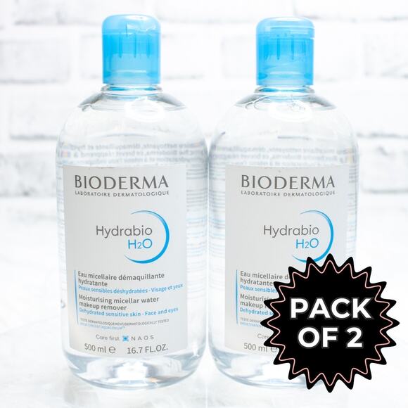 Bioderma‎ Moisturising Micellar Water Makeup Remover Dry Sensitive Skin 2 PACK - Picture 1 of 6